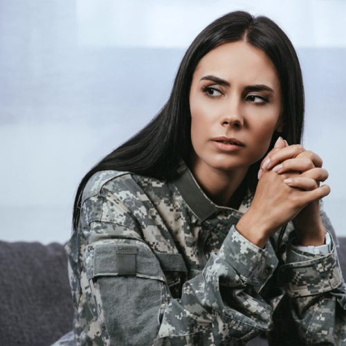 female military veteran in uniform
